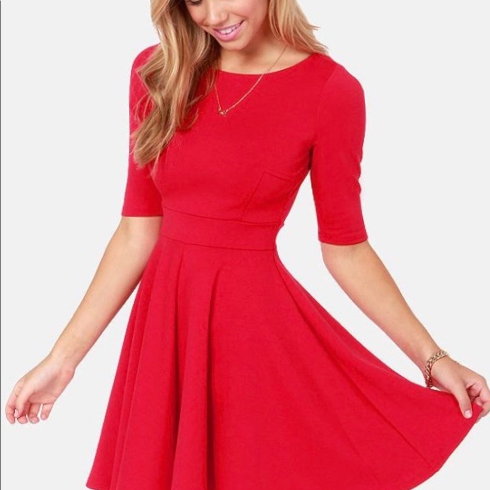 Tahari ♥️  Red  skater dress ✨2P ♥️